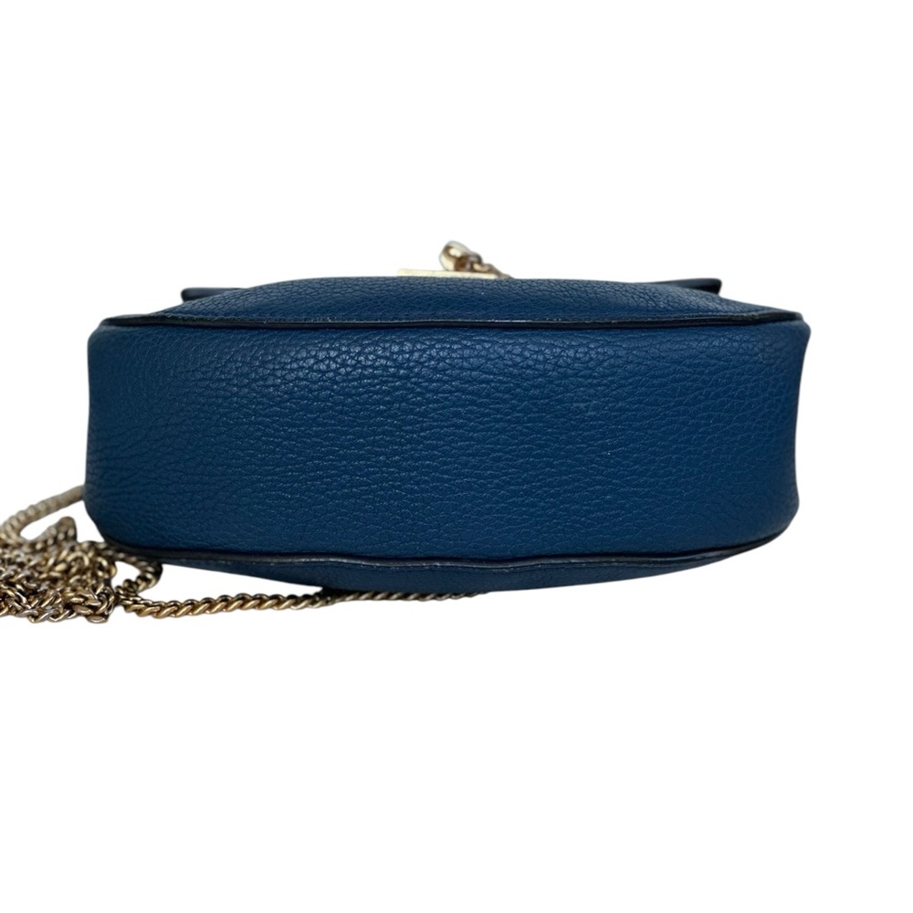 Chloe Blue Leather Small Drew Shoulder Bag - Picture 10 of 12